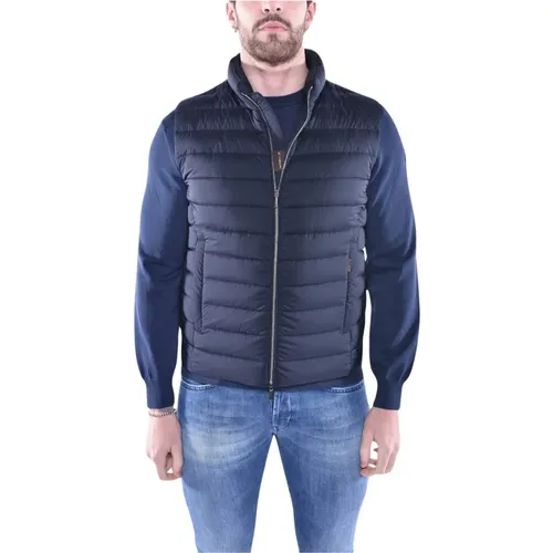 Quilted Down Vest with Zipper , male, Sizes: 2XL, 5XL - Moorer - Modalova