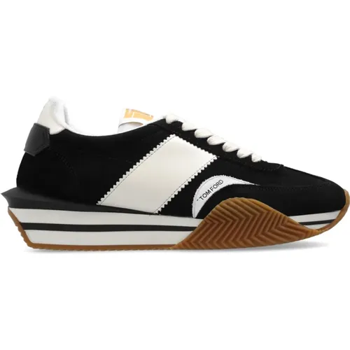 Leather sneakers , male, Sizes: 7 UK, 6 1/2 UK - Tom Ford - Modalova