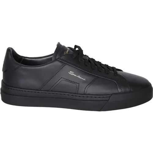 Schwarze Sneakers Ss24 , Herren, Größe: 40 1/2 EU - Santoni - Modalova