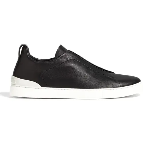 Sneaker Triple Stitch Nappa , male, Sizes: 7 UK, 9 1/2 UK - Ermenegildo Zegna - Modalova