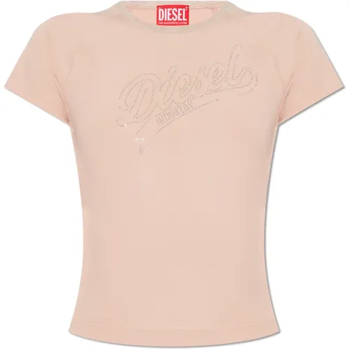 T-Vincie T-Shirt mit Logo , Damen, Größe: S - Diesel - Modalova