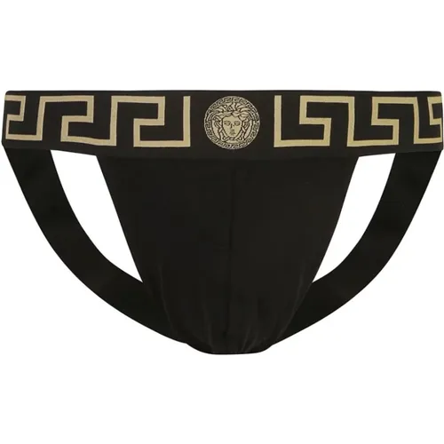 Greek Border Jock Strap , male, Sizes: XL, L, S, M - Versace - Modalova