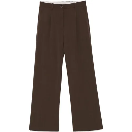 Wool Trousers Straight Leg , female, Sizes: W29 - Nine In The Morning - Modalova