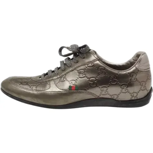 Pre-owned Leather sneakers , female, Sizes: 3 1/2 UK - Gucci Vintage - Modalova