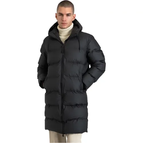 Pufferjacke mit Nylonfüllung , Herren, Größe: L - Rains - Modalova