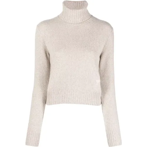 Casual Cashmere Wool Sweater , Damen, Größe: S - Ami Paris - Modalova