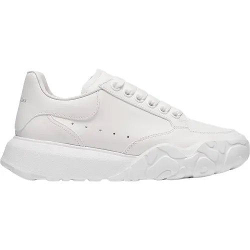 Weiße Leder Court Sneakers , Damen, Größe: 40 EU - alexander mcqueen - Modalova