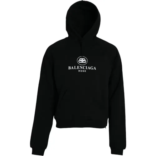 Cotton Logo Hooded Sweatshirt , male, Sizes: XL, XS, S - Balenciaga - Modalova