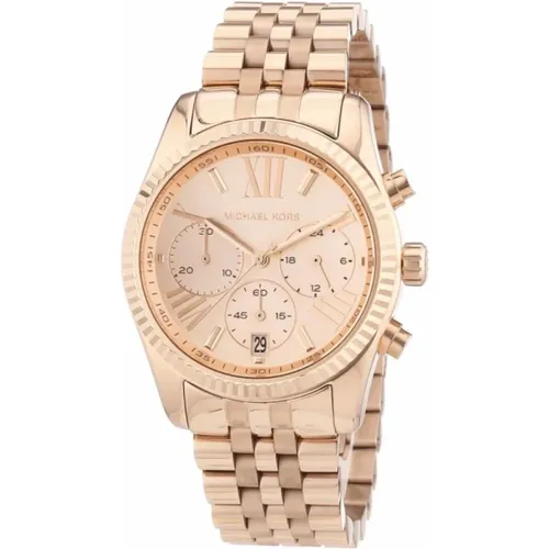 Rosa Damen Quarz Edelstahl Uhr - Michael Kors - Modalova