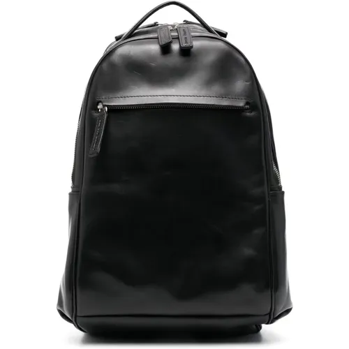 Leather Backpack Quentin/012 , male, Sizes: ONE SIZE - Officine Creative - Modalova