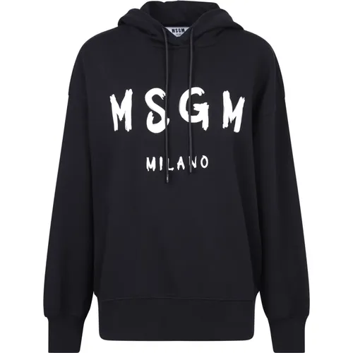 Cotton Hooded Sweatshirt for Women , female, Sizes: S - Msgm - Modalova