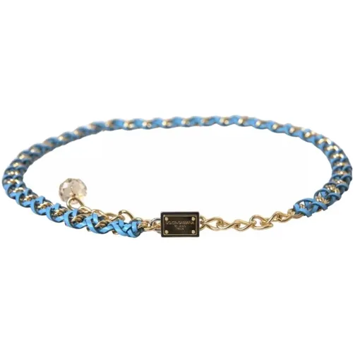 And Gold Braided Waist Belt , female, Sizes: 80 CM - Dolce & Gabbana - Modalova