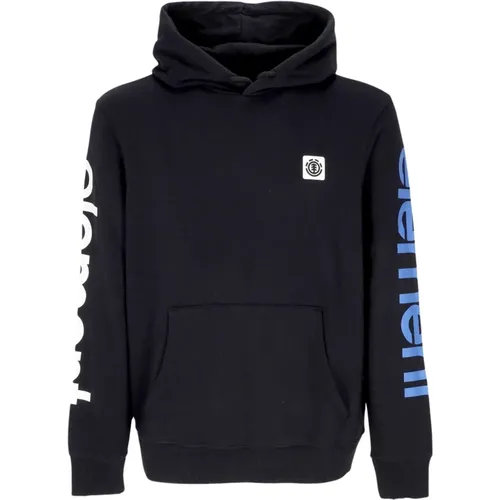 Schwarzer Hoodie mit Kängurutasche , Herren, Größe: L - Element - Modalova