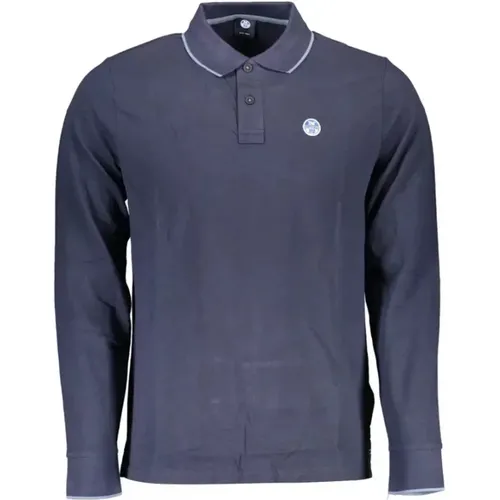 Long-Sleeved Polo Shirt with Contrasting Details , male, Sizes: L, 2XL, S, M, XL, 3XL - North Sails - Modalova