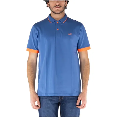 Stretch Piquet Polo Shirt , male, Sizes: XL, 2XL - Sun68 - Modalova