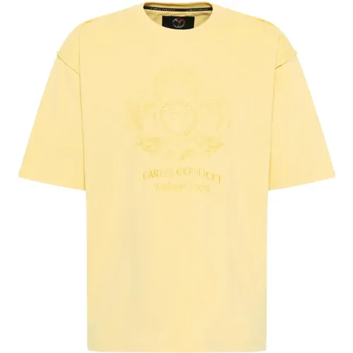 Oversize T-Shirt mit Stickerei De Bortoli , Herren, Größe: L - carlo colucci - Modalova