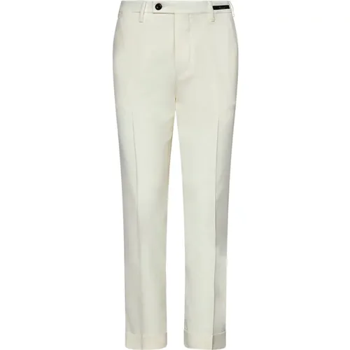 Cream Wool Tailored Trousers , male, Sizes: W33, W40, W34, W35, W38, W36, W32, W31 - Michael Coal - Modalova