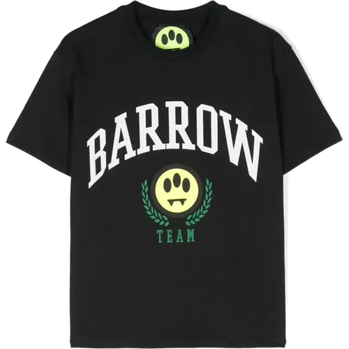 Schwarzes Logo Print T-shirt BARROW - BARROW - Modalova