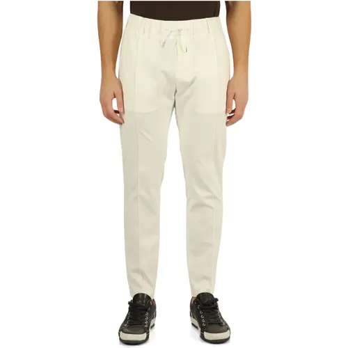 Grey Cotton Blend Jogger Pants , male, Sizes: XL, L, M, S - Daniele Alessandrini - Modalova