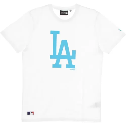 Dodgers Logo Tee Weiß/Aqua , Herren, Größe: M - new era - Modalova