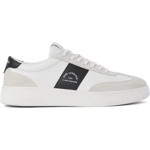 Weiße Sneakers Regular Fit , Herren, Größe: 43 EU - Karl Lagerfeld - Modalova