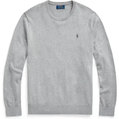 Casual Grey Pullover Sweater , male, Sizes: L, XL, 2XL - Polo Ralph Lauren - Modalova