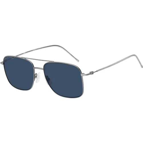 Stylish Sonnenbrillen in Ruthenium/Blue , Herren, Größe: 58 MM - Hugo Boss - Modalova