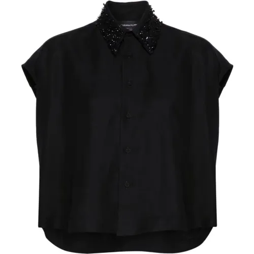 Shirt with Appliqué Detailing , female, Sizes: XS, S, 2XS, L, M - Fabiana Filippi - Modalova