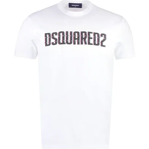 Cool Fit Baumwoll-Crew-Neck T-Shirt , Herren, Größe: S - Dsquared2 - Modalova