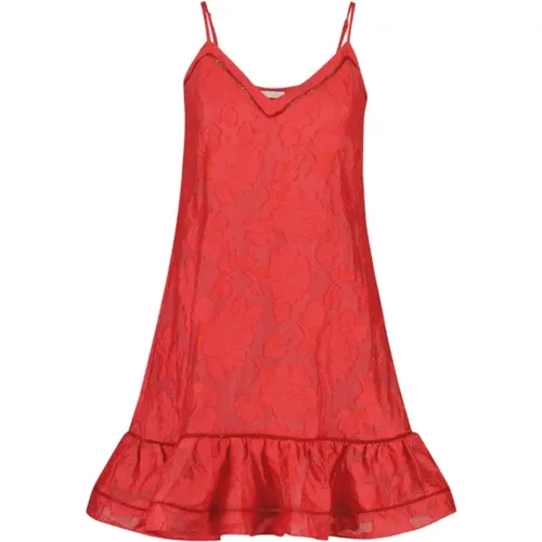 Rotes Adya Blumen Mini Kleid , Damen, Größe: S - Freebird - Modalova