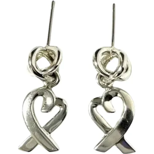 Pre-owned Silver earrings , female, Sizes: ONE SIZE - Tiffany & Co. Pre-owned - Modalova