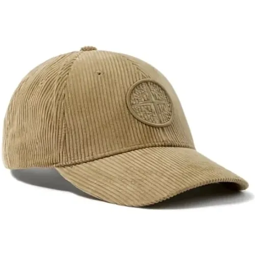 Corduroy Logo Cap Verstellbarer Riemen Clip - Stone Island - Modalova