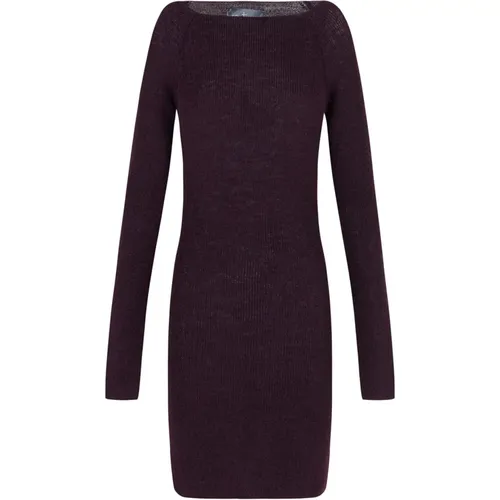 Alpaka Merino Mini Kleid Burgund , Damen, Größe: S - Cortana - Modalova