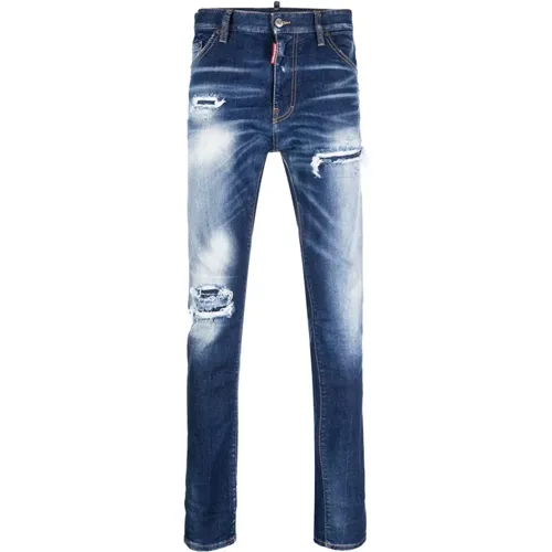 Cool Guy Slim Jeans in Verwaschenem Blau , Herren, Größe: 3XL - Dsquared2 - Modalova