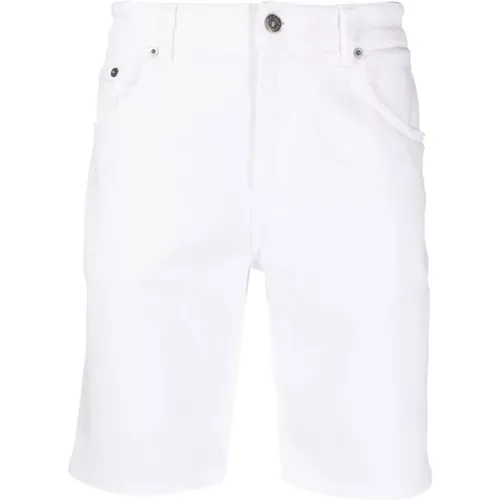 Weiße Chino Shorts aus Baumwollmischung , Herren, Größe: W32 - Dondup - Modalova