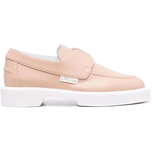 Rosa Leder Loafers , Damen, Größe: 39 EU - Le Silla - Modalova