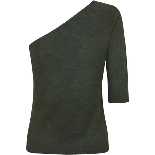 Silk Jade Asymmetric Top , female, Sizes: L, 2XL, XL - Cortana - Modalova