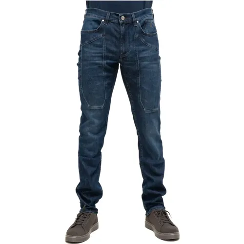 Slim Fit Jeans mit ikonischen Patches , Herren, Größe: W36 - Jeckerson - Modalova