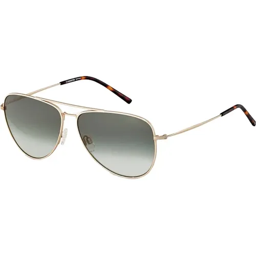 Gold/Grey Green Sunglasses , male, Sizes: 60 MM - Rodenstock - Modalova