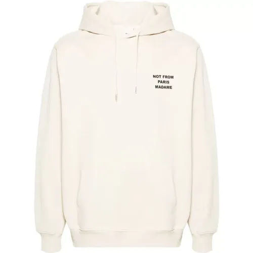 Slogan Hoodie Baumwolle Logo , Herren, Größe: XS - Drole de Monsieur - Modalova