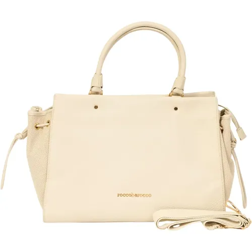 White Shoulder Bag with Zip Closure , female, Sizes: ONE SIZE - roccobarocco - Modalova