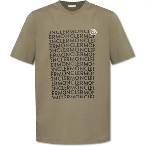 T-shirt with logo , male, Sizes: M, L, XL - Moncler - Modalova