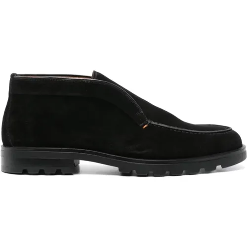 Schwarzer Rock Loafer , Herren, Größe: 43 1/2 EU - Santoni - Modalova