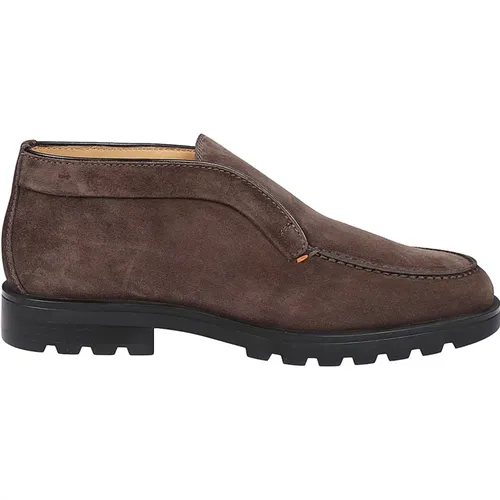 Dark Slip-On Ankle Boots , male, Sizes: 6 1/2 UK, 7 UK, 10 UK, 8 UK, 11 UK, 7 1/2 UK - Santoni - Modalova