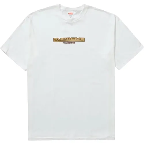 Klassisches Baumwoll-T-Shirt Weiß , Herren, Größe: M - Supreme - Modalova