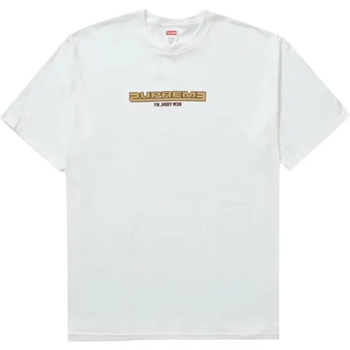 Klassisches Baumwoll-T-Shirt Weiß , Herren, Größe: S - Supreme - Modalova
