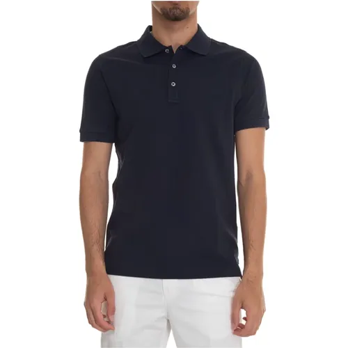 Logo Polo Shirt in Textured Fabric , male, Sizes: M, S, XL, 2XL, L - Fay - Modalova