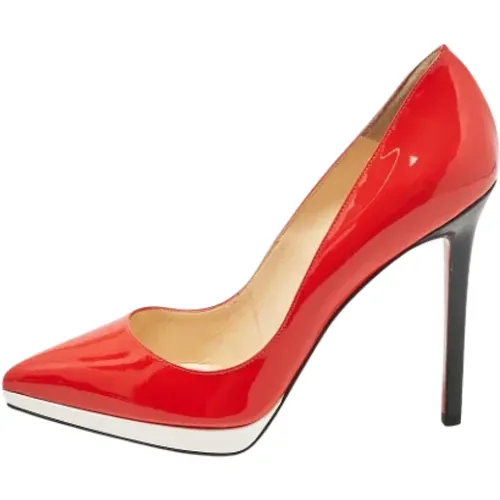 Pre-owned Leather heels , female, Sizes: 5 1/2 UK - Christian Louboutin Pre-owned - Modalova