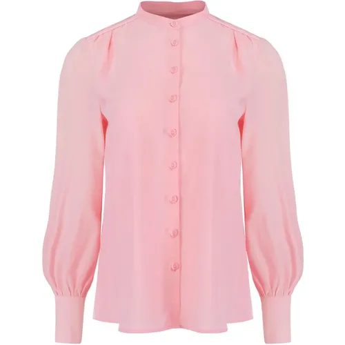 Crepe de chine silk shirt in Candy , female, Sizes: S, M, XL, L, XS - Jaaf - Modalova