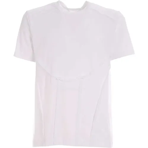 Weißes geripptes T-Shirt mit umgekehrter Naht , Herren, Größe: S - Comme des Garçons - Modalova